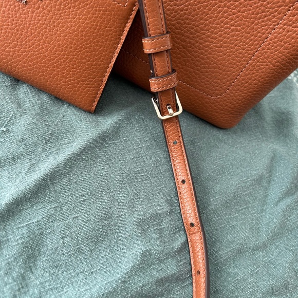 EUC KATE SPADE Pebble Leather Crossbody & Wallet Brown Cognac Tan Bag - Picture 5 of 12